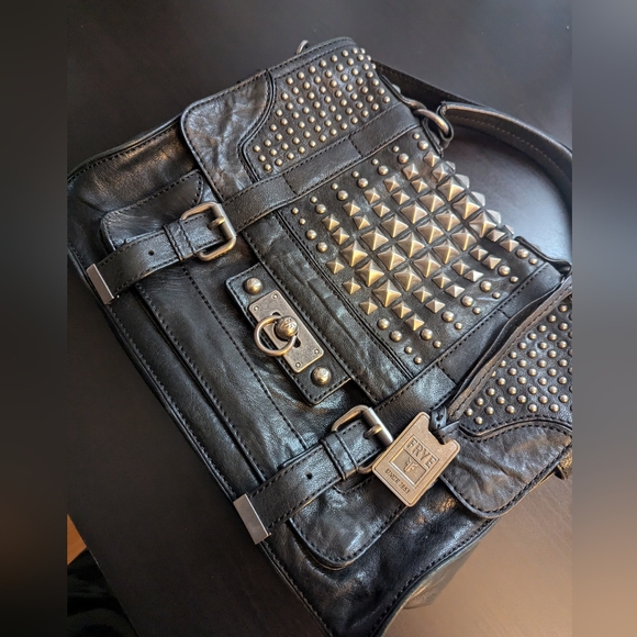 Frye Large Cameron Stud satchel Bag - Picture 2 of 9